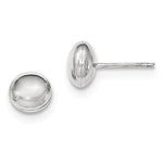 Load image into Gallery viewer, 14k White Gold 8mm Button Polished Post Stud Earrings
