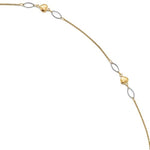 Afbeelding in Gallery-weergave laden, 14k Gold Two Tone Hearts Anklet 10 Inches plus Extender
