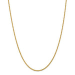 Cargar imagen en el visor de la galería, 14K Yellow Gold 2.25mm Rope Bracelet Anklet Choker Necklace Pendant Chain
