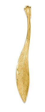 Lataa kuva Galleria-katseluun, 14k Yellow Gold Leaf Pendant Charm
