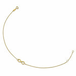 Carica l&#39;immagine nel visualizzatore di Gallery, 14k Yellow Gold Infinity Anklet 9 inches plus Extender
