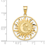 Załaduj obraz do przeglądarki galerii, 14k Yellow Gold Sun Moon Stars Celestial Pendant Charm
