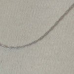 將影片載入圖庫檢視器並播放，14k White Gold 1.15mm Cable Rope Choker Necklace Pendant Chain

