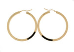 Load image into Gallery viewer, 14K Yellow Gold 45mm Square Tube Round Hollow Hoop Earrings
