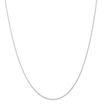 Cargar imagen en el visor de la galería, 14k White Gold 0.50mm Thin Cable Rope Necklace Pendant Chain
