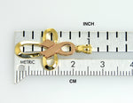 Carica l&#39;immagine nel visualizzatore di Gallery, 14k Gold Two Tone Cross Awareness Ribbon Pendant Charm
