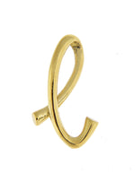 Afbeelding in Gallery-weergave laden, 14k Yellow Gold Initial Letter L Cursive Chain Slide Pendant Charm
