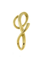 Afbeelding in Gallery-weergave laden, 14k Yellow Gold Initial Letter G Cursive Chain Slide Pendant Charm
