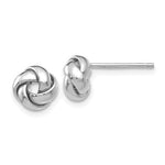 Load image into Gallery viewer, 14k White Gold Classic Love Knot Stud Post Earrings
