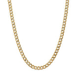 Lataa kuva Galleria-katseluun, 14K Yellow Gold 7mm Curb Link Bracelet Anklet Choker Necklace Pendant Chain with Lobster Clasp
