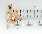 Load image into Gallery viewer, 14k Rose Gold Turtle Open Back Pendant Charm

