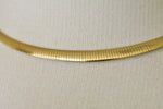 Carregar imagem no visualizador da galeria, Sterling Silver Gold Plated Reversible Cubetto Omega Choker Necklace Pendant Chain
