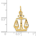 Charger l&#39;image dans la galerie, 14k Yellow Gold Justice Scales Pendant Charm
