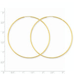 이미지를 갤러리 뷰어에 로드 , 14K Yellow Gold 52mm x 1.5mm Endless Round Hoop Earrings
