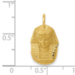 Kép betöltése a galériamegjelenítőbe: 14k Yellow Gold King Tut Egyptian Pharaoh Pendant Charm
