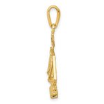 Load image into Gallery viewer, 14k Yellow Gold Scales of Justice Open Back Pendant Charm

