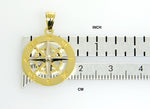 Charger l&#39;image dans la galerie, 14k Gold Two Tone Nautical Compass Medallion Pendant Charm
