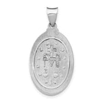 Load image into Gallery viewer, 14k White Gold Blessed Virgin Mary Miraculous Medal Pendant Charm
