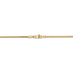 Kép betöltése a galériamegjelenítőbe: 14K Solid Yellow Gold 1.60mm Classic Round Snake Bracelet Anklet Choker Necklace Pendant Chain
