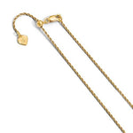 Φόρτωση εικόνας στο εργαλείο προβολής Συλλογής, Sterling Silver Gold Plated 1.2mm Rope Necklace Pendant Chain Adjustable
