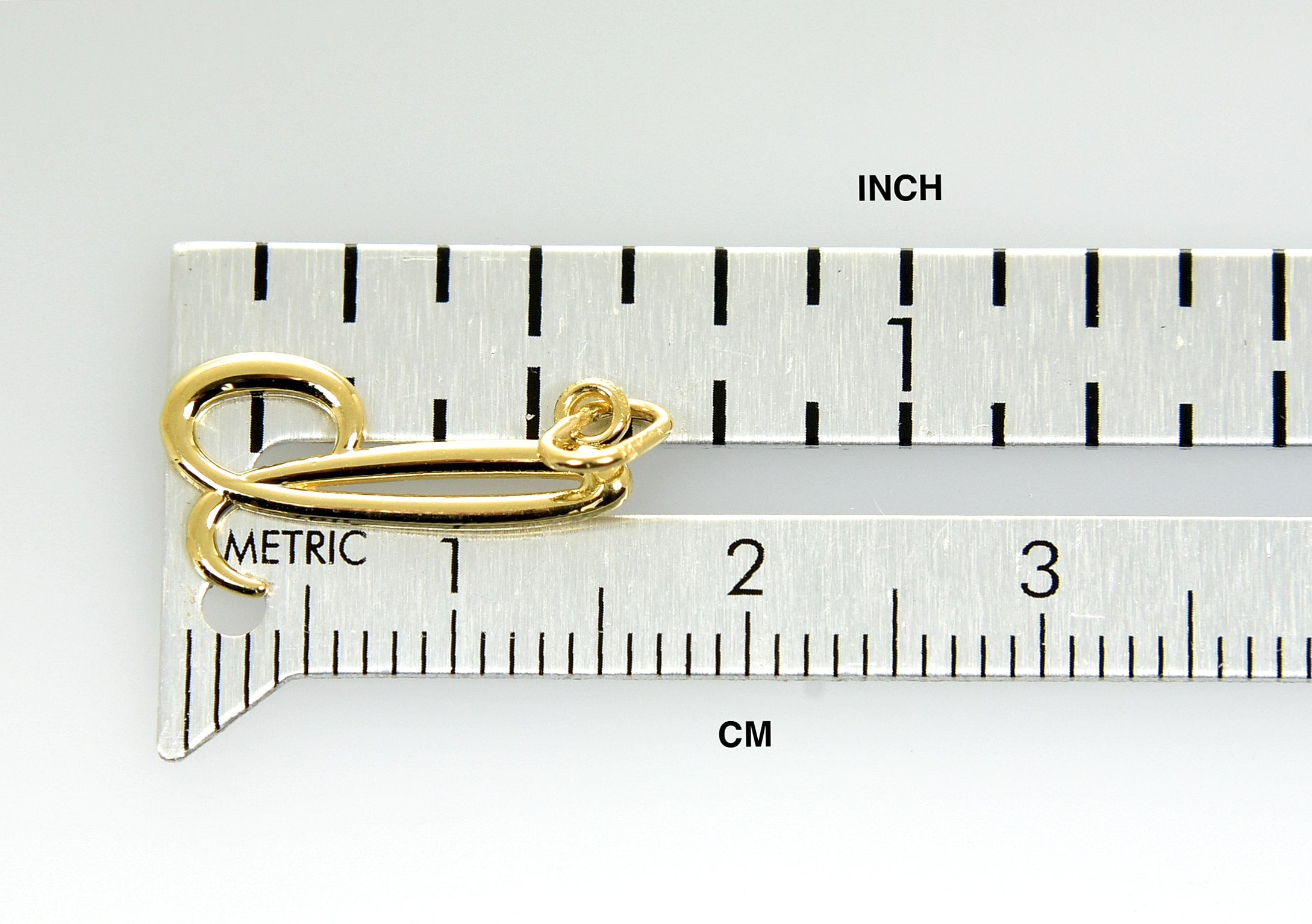 14K Yellow Gold Lowercase Initial Letter D Script Cursive Alphabet Pendant Charm