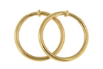 Charger l&#39;image dans la galerie, 14K Yellow Gold 30mm x 3mm Non Pierced Round Hoop Earrings
