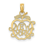 Kép betöltése a galériamegjelenítőbe: 14K Yellow Gold New York City NYC Big Apple Pendant Charm
