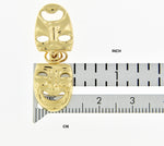 Lataa kuva Galleria-katseluun, 14k Yellow Gold Comedy Tragedy Theater Masks Pendant Charm
