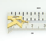 Carica l&#39;immagine nel visualizzatore di Gallery, 10K Yellow Gold Uppercase Initial Letter K Block Alphabet Diamond Cut Pendant Charm

