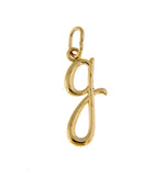 Ladda upp bild till gallerivisning, 14K Yellow Gold Lowercase Initial Letter G Script Cursive Alphabet Pendant Charm
