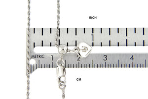 Sterling Silver 1.2mm Rope Necklace Pendant Chain Adjustable