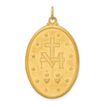 Charger l&#39;image dans la galerie, 14k Yellow Gold Blessed Virgin Mary Miraculous Medal Oval Large Pendant Charm
