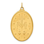 Load image into Gallery viewer, 14k Yellow Gold Blessed Virgin Mary Miraculous Medal Oval Large Pendant Charm
