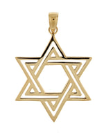 Lade das Bild in den Galerie-Viewer, 14K Yellow Gold Star of David Pendant Charm
