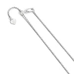 Carica l&#39;immagine nel visualizzatore di Gallery, Sterling Silver 1.2mm Rope Necklace Pendant Chain Adjustable
