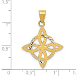 Φόρτωση εικόνας στο εργαλείο προβολής Συλλογής, 14k Yellow Gold Celtic Knot Trinity Pendant Charm
