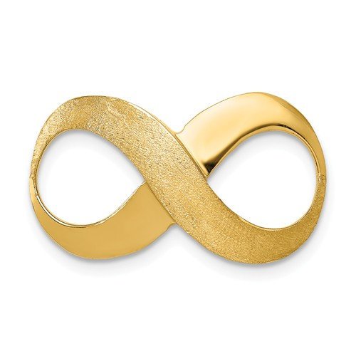 14k yellow gold infinity symbol chain slide pendant charm