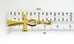 Carica l&#39;immagine nel visualizzatore di Gallery, 14K Yellow Gold Ankh Cross Reversible Pendant Charm
