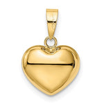 이미지를 갤러리 뷰어에 로드 , 14k Yellow Gold Small Puffy Heart 3D Pendant Charm
