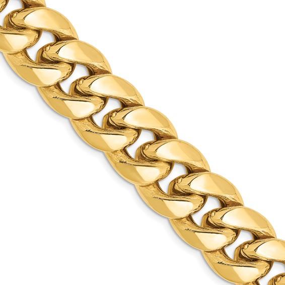 14k Yellow Gold 12.6mm Miami Cuban Link Bracelet Anklet Choker Necklace Pendant Chain