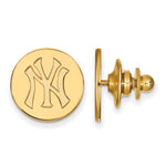 Load image into Gallery viewer, 14k 10k Yellow White Gold or Sterling Silver New York Yankees LogoArt Licensed Major League Baseball MLB Pin
