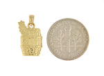 Afbeelding in Gallery-weergave laden, 14k Yellow Gold Wine Barrel with Grapes Pendant Charm
