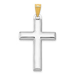 Load image into Gallery viewer, 14k Yellow Gold with Rhodium Two Tone Reversible Cross Pendant Charm
