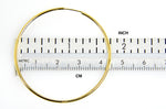 Kép betöltése a galériamegjelenítőbe: 14K Yellow Gold 40mm x 1.5mm Endless Round Hoop Earrings
