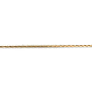 14K Solid Yellow Gold 1.40mm Classic Round Snake Bracelet Anklet Necklace Pendant Chain Lobster Clasp