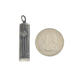Φόρτωση εικόνας στο εργαλείο προβολής Συλλογής, Sterling Silver Mezuzah Antique Finish Pendant Charm
