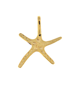 14k Yellow Gold Starfish Chain Slide Pendant Charm