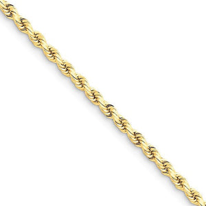 14k Yellow Gold 4mm Diamond Cut Rope Bracelet Anklet Choker Necklace Pendant Chain
