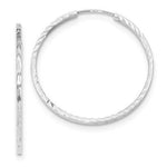 Load image into Gallery viewer, 14K White Gold 34mmx1.35mm Square Tube Round Hoop Earrings

