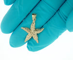 Load image into Gallery viewer, 14k Yellow Gold Starfish Open Back Pendant Charm
